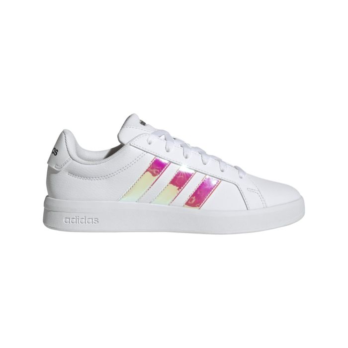 Sneakers tennis bianche da donna adidas Grand Court Base 3.0 con bande riflettenti