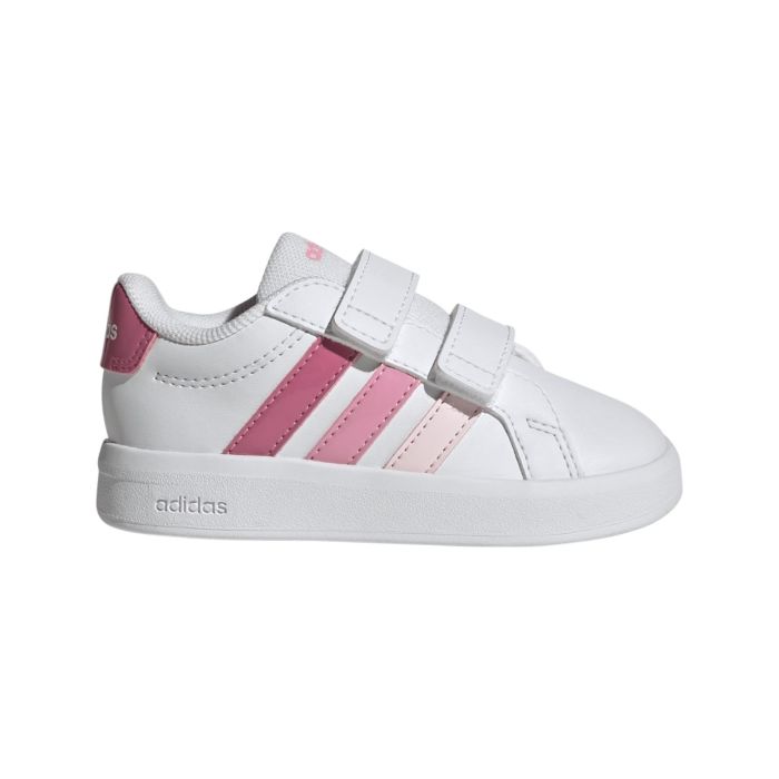 Sneakers tennis bianche e rosa da bambina adidas Grand Court 2.0