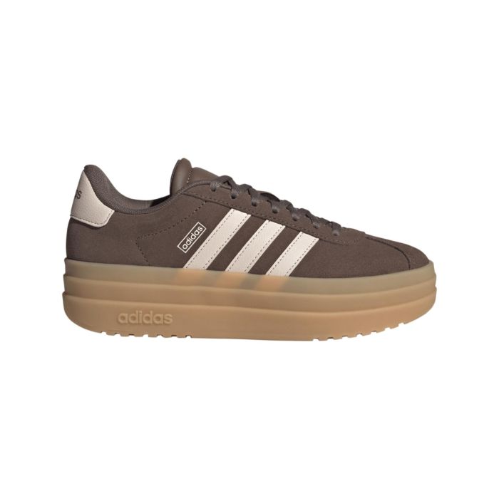 Sneakers marroni da ragazza adidas VL Court Bold con suola platform