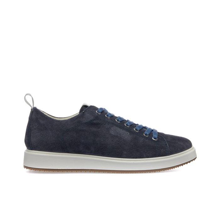 Sneakers blu da uomo in pelle