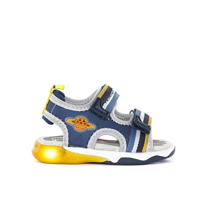 Sandali da bimbo blu con velcro e luci