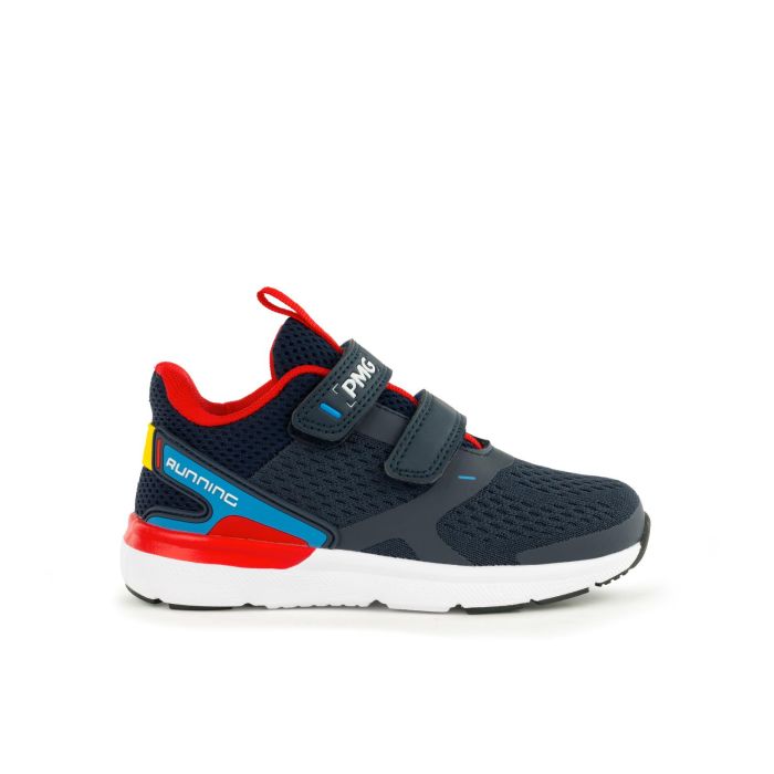 Sneakers blu da bambino con doppio strappo
