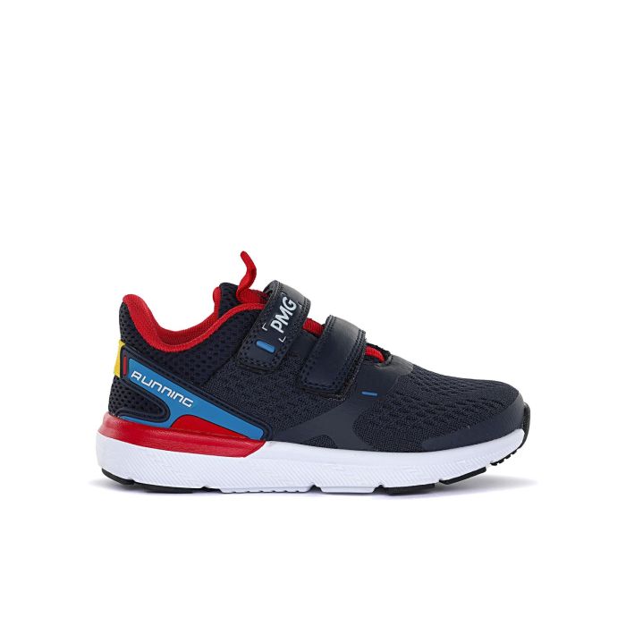 Sneakers blu da bambino con doppio strappo