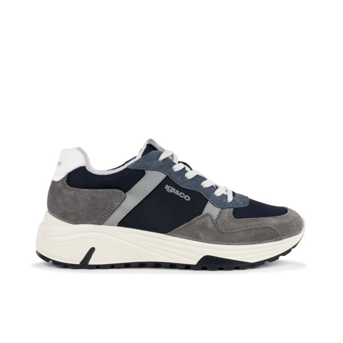 Sneakers grigie con suola chunky