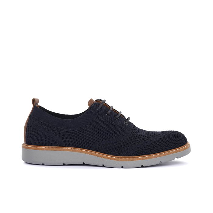 Scarpe stringate sportive blu da uomo in tessuto