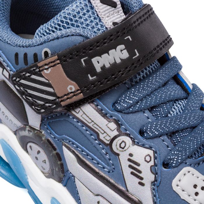 Sneakers da bambina nero e fuxia con strap