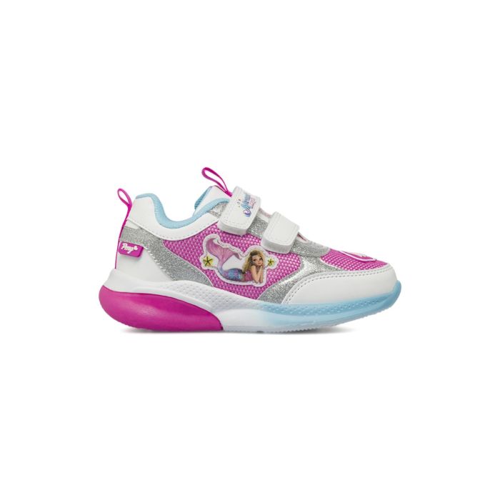 Sneakers fucsia da bambina Primigi con sirena e doppio strappo