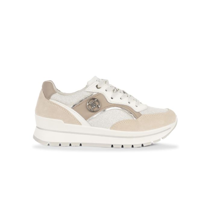Sneakers rosa Igi&Co da donna con suola platform e logo laterale