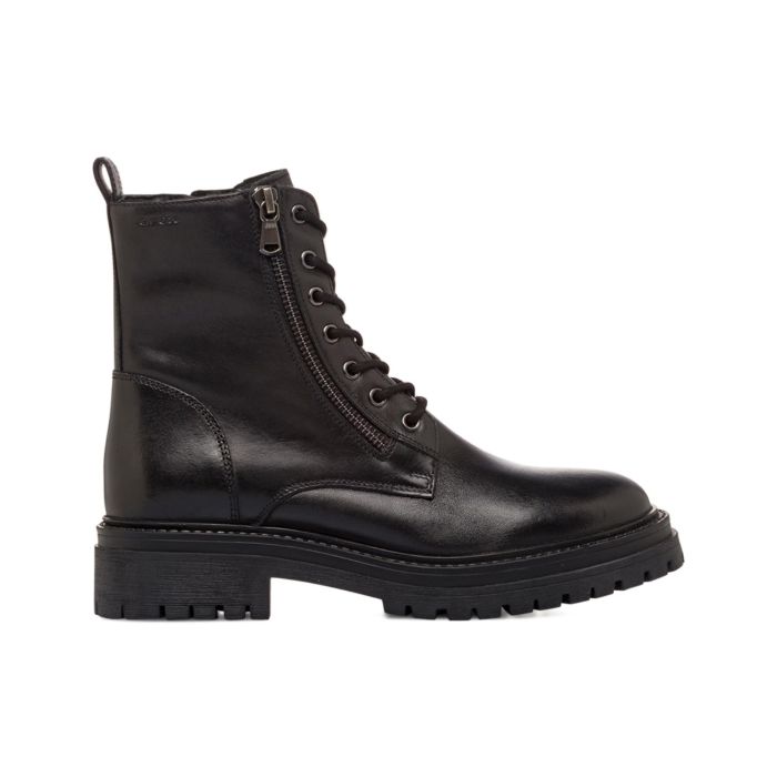 Anfibi neri donna con zip