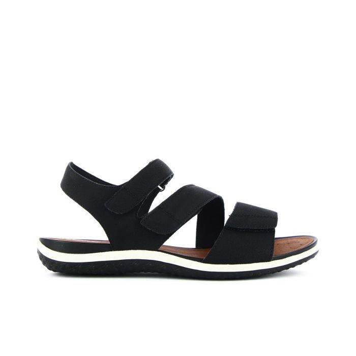 Sandali sportivi neri con velcro