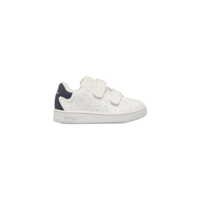 Sneakers bianche da bambino con doppio velcro