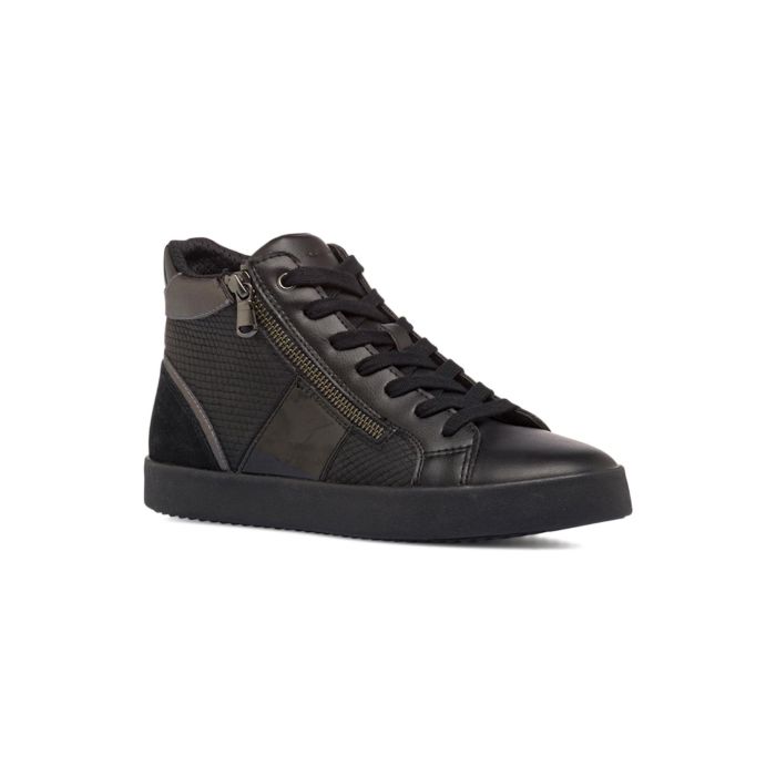 Pediconfort Sneakers Alte Donna: Pelle, Lacci E Zip, Tacco 2cm, Larghezza Comfort, Marrone - 2