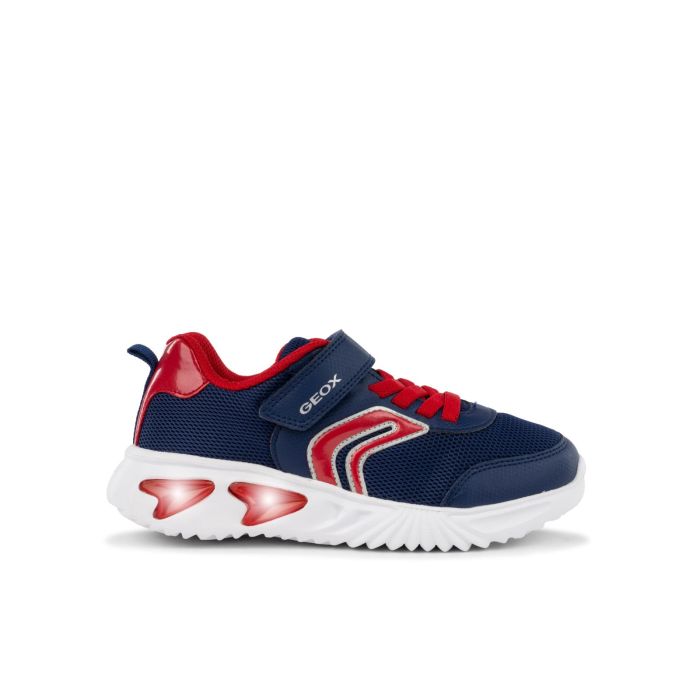 Sneakers blu da bimbo con luci e con strappo