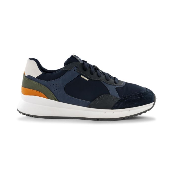 Sneakers blu Geox da uomo con dettagli colorati