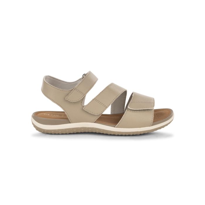 Sandali beige Geox da donna con velcro