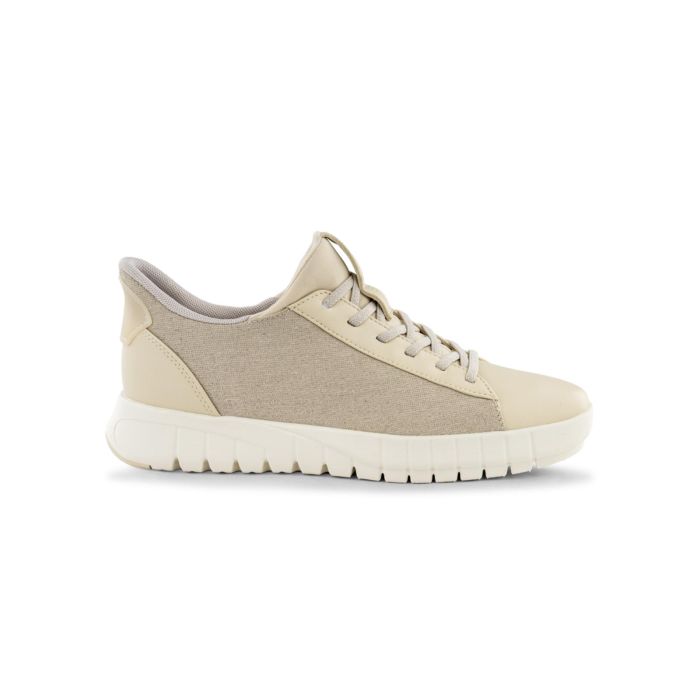 Sneakers slip-on beige Geox FAST-IN da donna con lacci