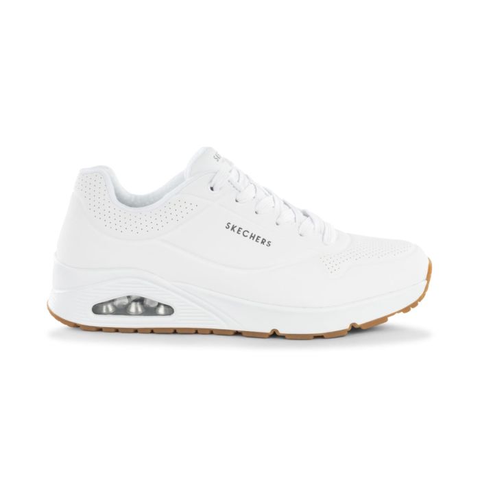 Sneakers sportive uomo da palestra bianche con suola gum Skech-Air Skechers Uno