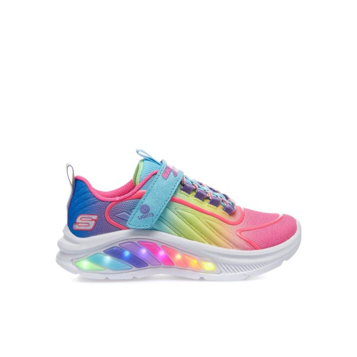 Sneakers bimba da ginnastica multicolor Rainbow Cruiser con luci e velcro