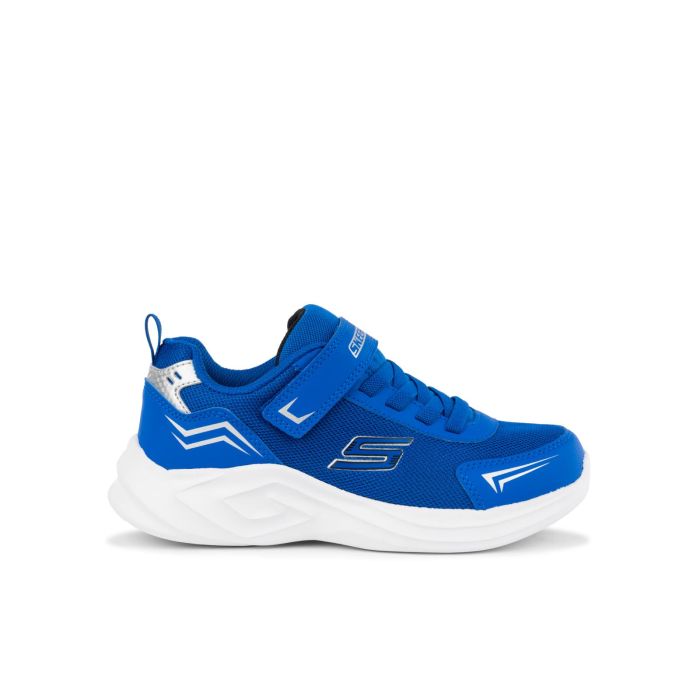 Sneakers da ginnastica blu da bambino modello Mazematics con lacci e velcro