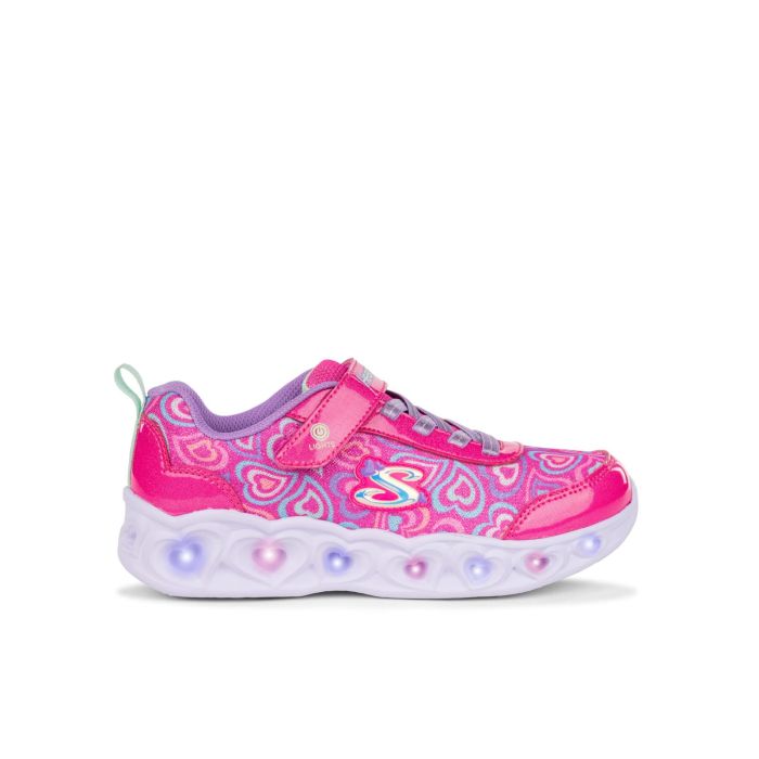 Sneakers rosa con luci Heart Lights Boogie Love da bimba con strappo