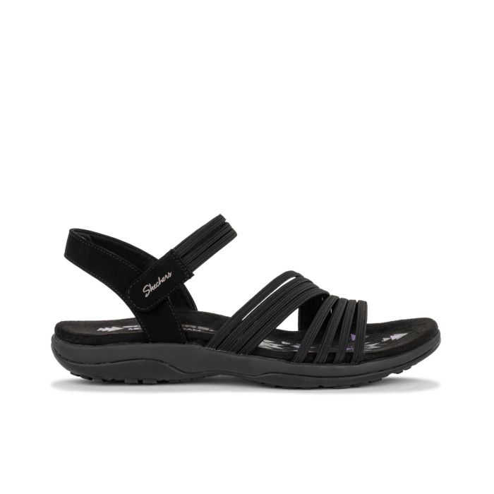 Sandali sportivi neri da donna Reggae Slim Coffee Run con soletta Memory Foam