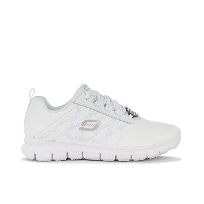 Scarpe antifortunistiche bianche da donna Relaxed Fit Sure Track Erath antiscivolo con soletta Memory Foam