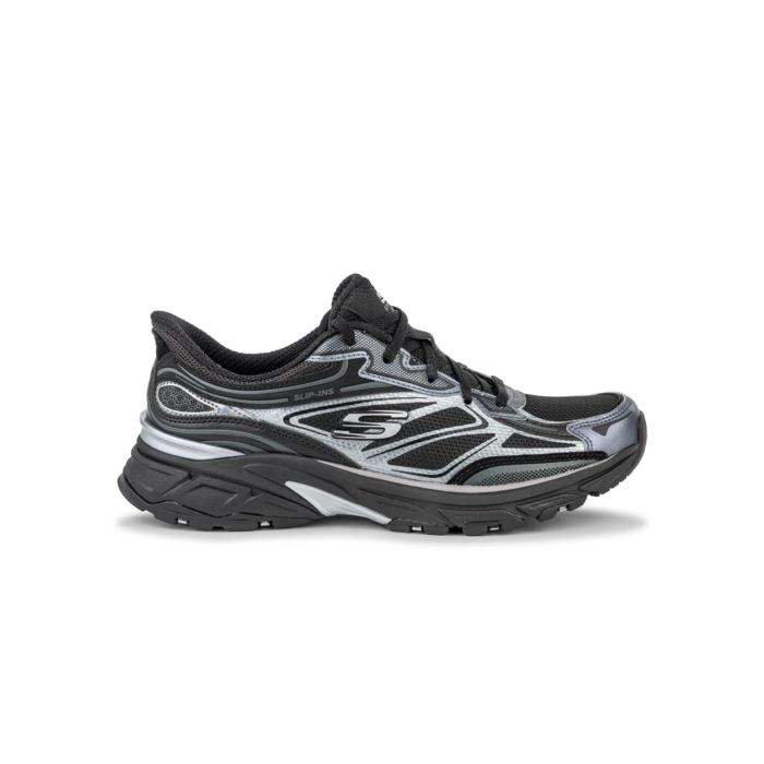 Sneakers donna nere e argento da palestra Stamina Sport Slip-ins