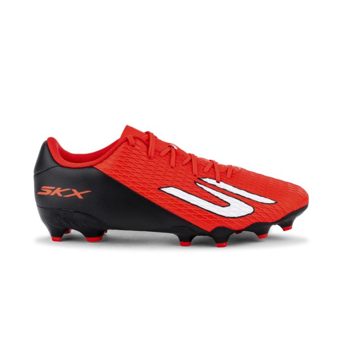 Scarpe da calcio da uomo rosse e nere con tacchetti Skechers SKX