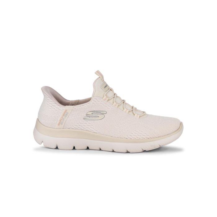 Sneakers  donna rosa cipria da palestra Skechers Slip-ins con tecnologia hands free