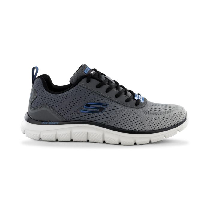 Sneakers uomo da palestra grigie in mesh con suola ammortizzata Skechers Skech-Lite