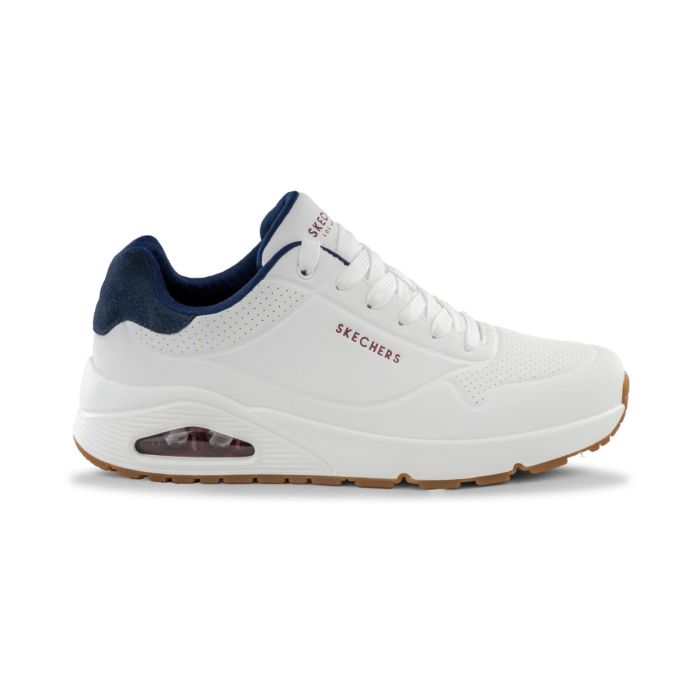 Sneakers uomo bianche da palestra con dettagli blu Skech-Air Skechers Uno