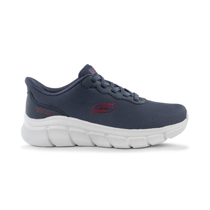 Sneakers uomo blu da palestra Skechers Hands Free Slip-ins in tessuto tecnico