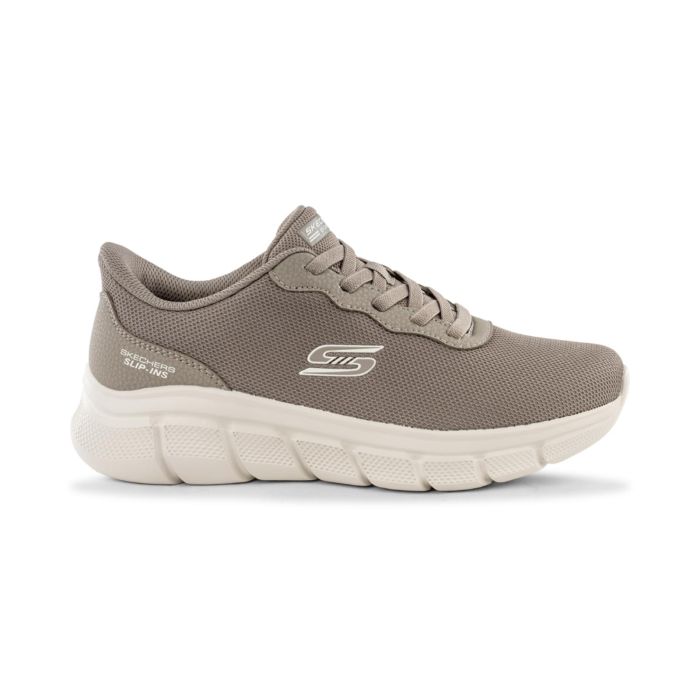 Sneakers uomo da palestra marroni in tessuto Skechers Slip-ins