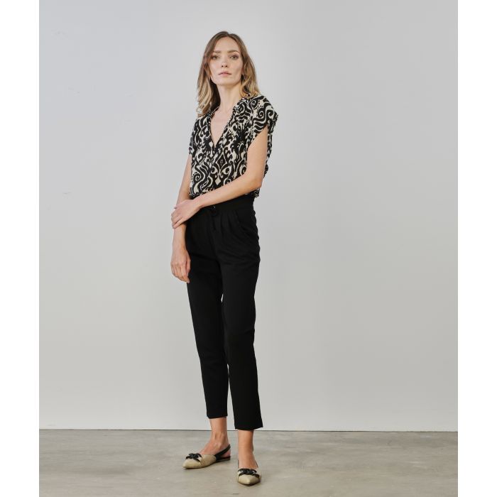 Pantaloni neri con coulisse