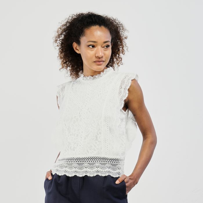 Top bianco in pizzo