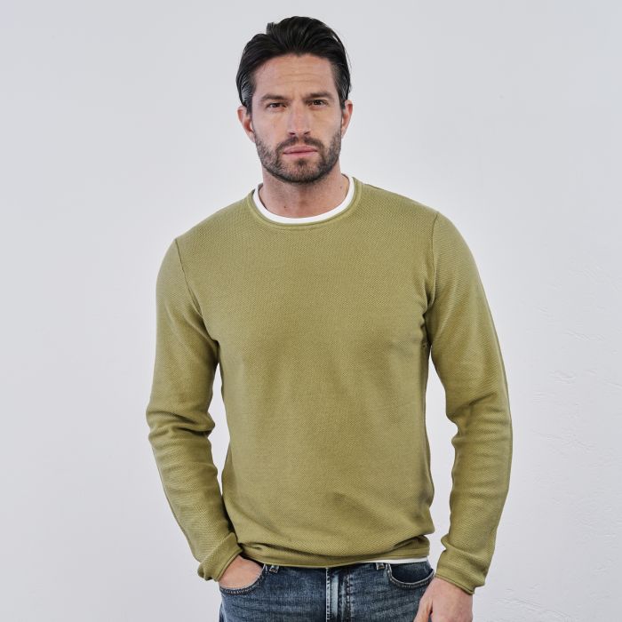 Maglioncino verde da uomo in cotone