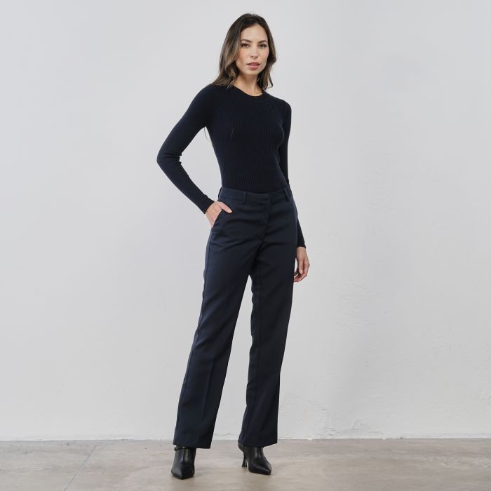 Pantaloni eleganti blu lunghi da donna