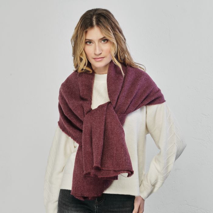 Sciarpa bordeaux a tinta unita