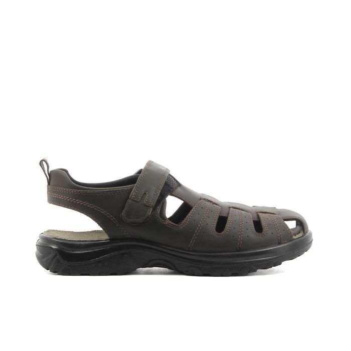 Sandali marroni con velcro