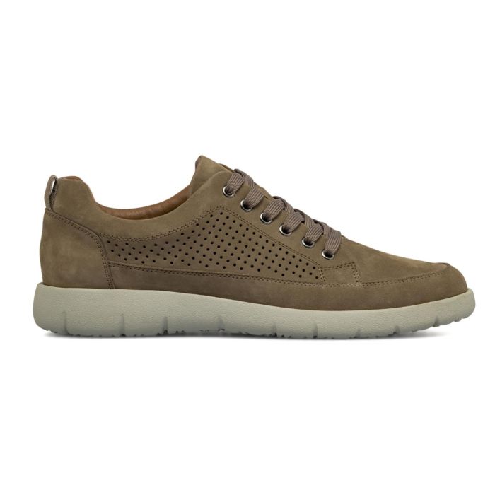 Scarpe comfort stringate marroni da uomo in pelle effetto scamosciato Casual Comfort