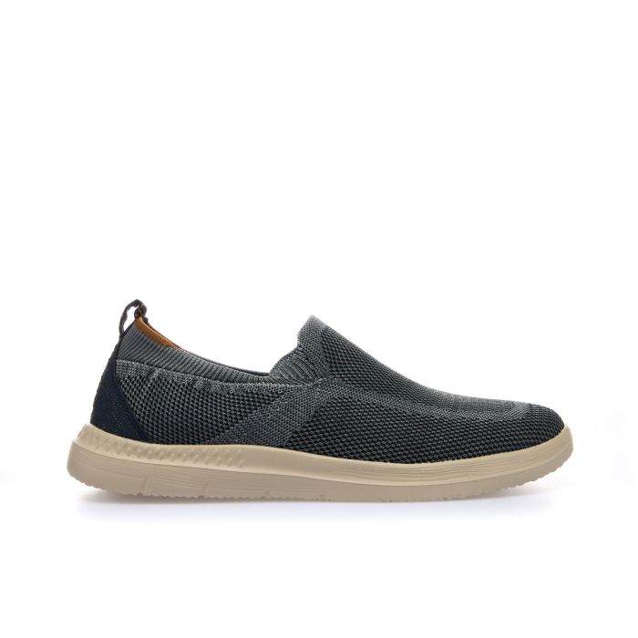 Sneakers slip-on grigie con suola in gomma