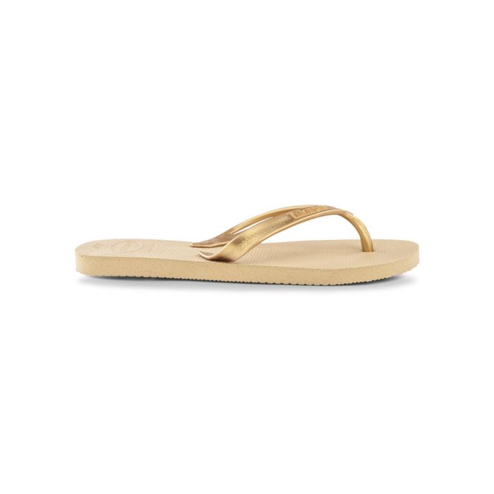 Ciabatte infradito mare da donna color oro rosa con finitura metallizzata Havaianas
