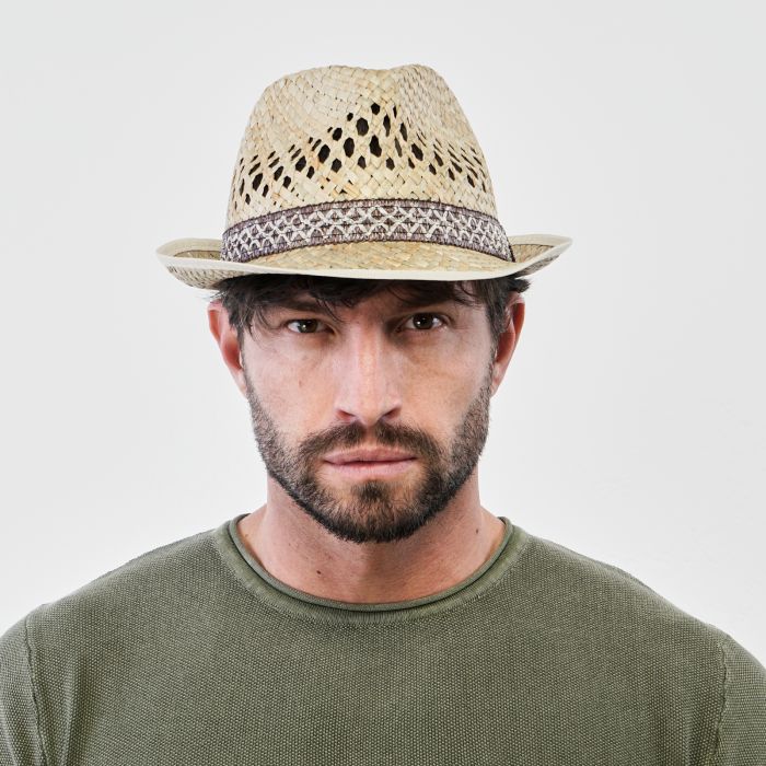 Cappello beige in simil paglia