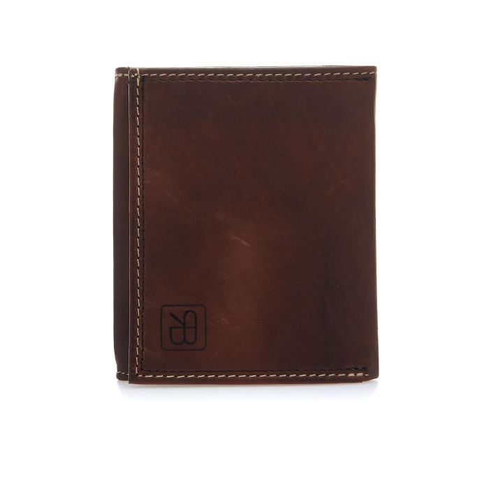Portafoglio uomo marrone con porta carte interno