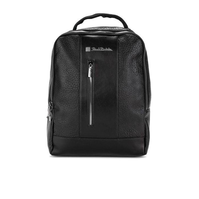 Zaino nero con zip e logo