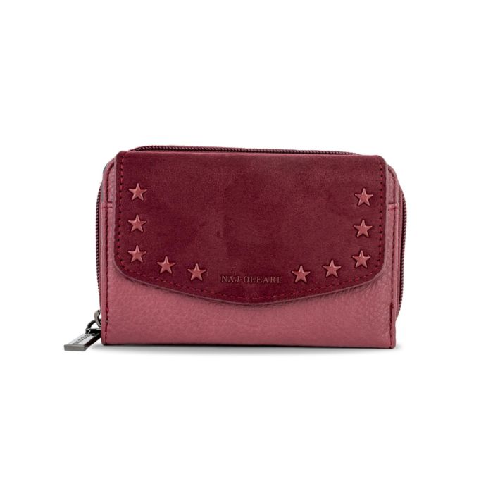 Portafoglio da donna rosso con dettaglio stelle