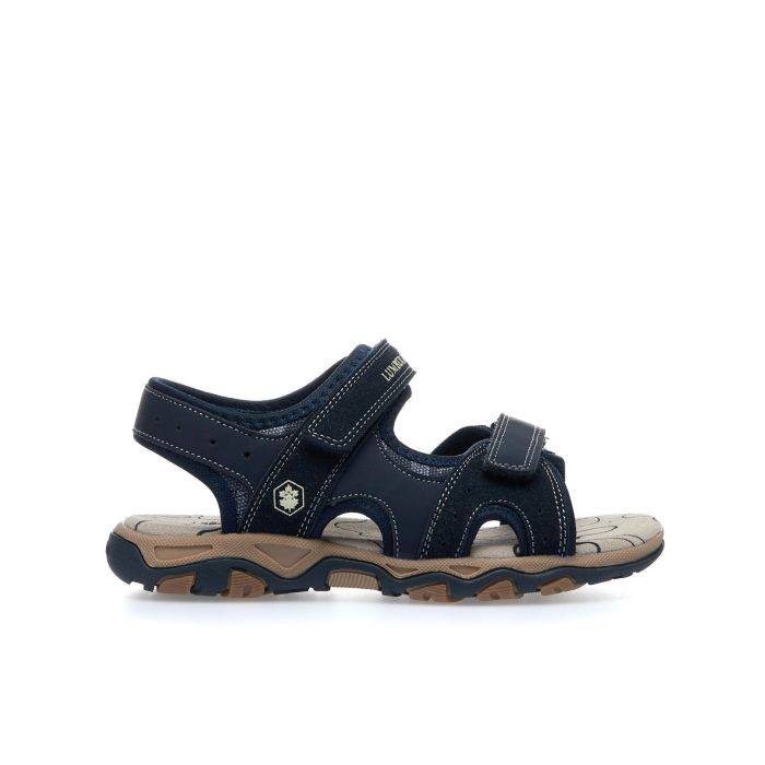 Sandali bimbo blu con punta ragno