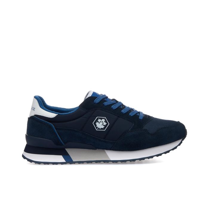 Sneakers blu con lacci colorati