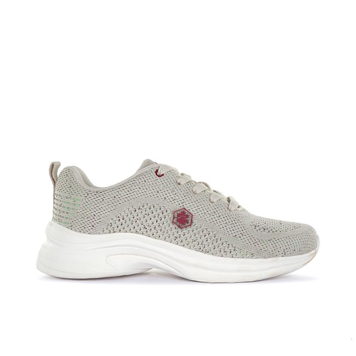 Sneakers grigie da donna in tessuto con logo