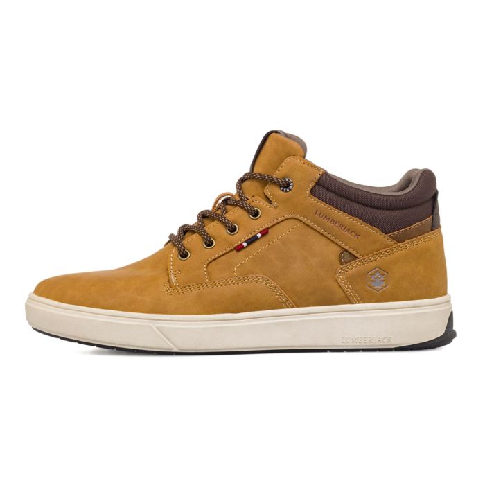 Sneakers alte gialle da uomo con logo